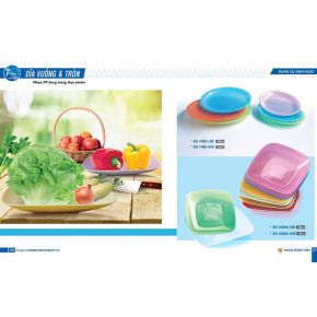 Dĩa nhựa vuông + tròn